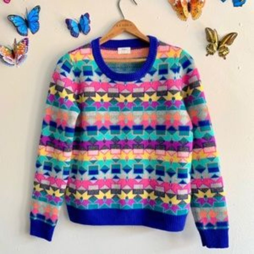 MADEWELL Small 100% Merino Wool Sweater VTG 80s Sk